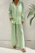 'Ember' Button Down Top and Pants Set - Celes Fashion